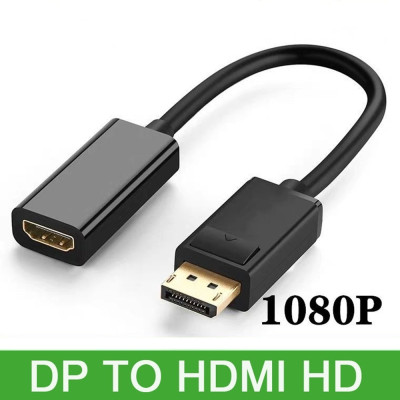 Dây Cáp Chuyển Đổi DisplayPort Sang HDMI màu đen Displayport To HDMI Hàng Nhập Khẩu
