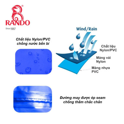 Bộ quần áo mưa B-LEXTI phản quang Rando