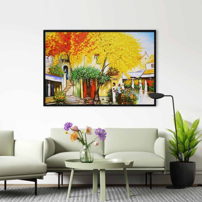 Tranh treo tường in lụa phong cảnh Hà Nội – HNX020