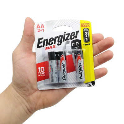 Vỉ 3 Viên Pin AA Max - Energizer E91 BP2+1