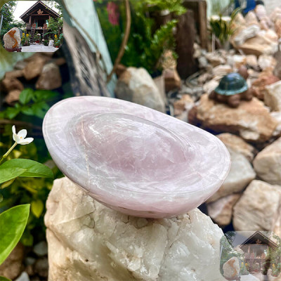 Thỏi vàng thạch anh hồng NHA SAN TV42 Chìa khóa mở ra cánh cửa phú quý – 2 kg (16.5 x 11 x 8.5 cm)