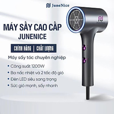 Máy sấy tóc JuneNice, công suất lớn 1800W với đèn led chạy vòng trên máy sấy biểu thị 2 sức gió 3 nhiệt độ JN_HY5515