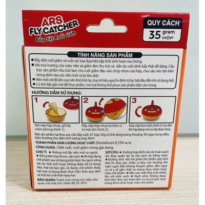 Combo 2 Hộp Bẫy diệt ruồi giấm ARS Fly Catcher 35g 