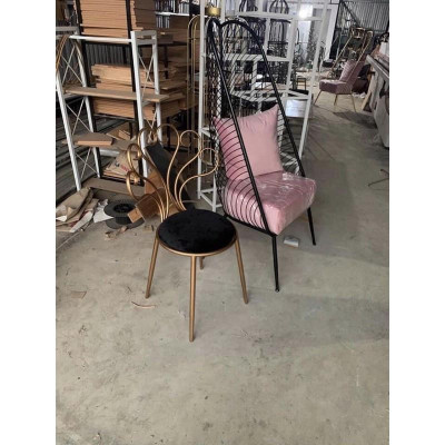 ghế lá decor đệm sắt sơn tĩnh điện hot hit ( ảnh thật)