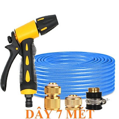 Bộ dây vòi xịt nước ️ , tăng áp 3 lần, loại 7m, 10m 206319 đầu đồng, cút đồng, + túi đựng bút