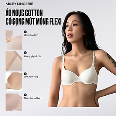 Áo Ngực Cotton Lụa Flexi Miley Lingerie BRC14012