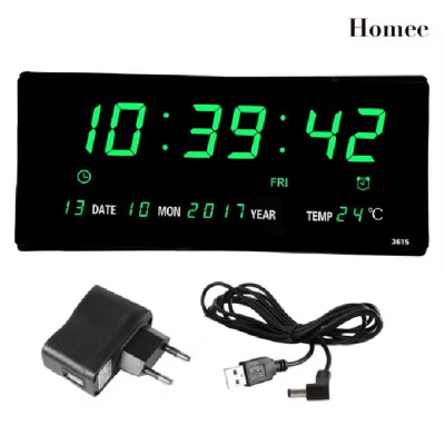 Đồng hồ điện tử treo tường có đèn LED 