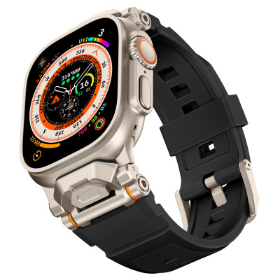 Dây Silicone Đầu Nối Kim Loại Pioneer cho Apple Watch Ultra 1/2 & Apple Watch Series 4/5/6/7/8/9/SE/10 Size 44/45/46/49mm - Hàng Chính Hãng