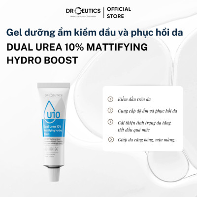 DRCEUTICS Gel Dưỡng Ẩm Kiềm Dầu Và Phục Hồi Da Dual Urea 10% Mattifying Hydro Boost (50g)