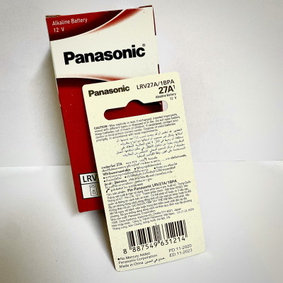 Vỉ 5 viên Pin cửa cuốn remote 27A A27 Panasonic Alkaline LRV27A