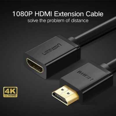 Ugreen UG10142HD107TK 2M màu Đen Cáp tín hiệu HDMI nối dài hỗ trợ 4K x 2K - HÀNG CHÍNH HÃNG