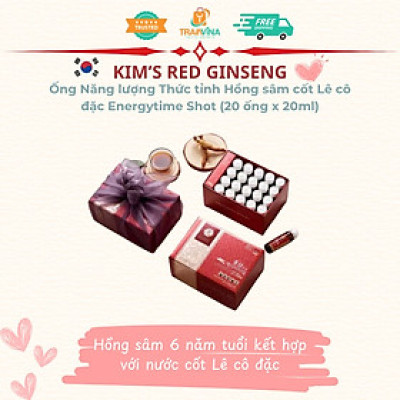 Ống Năng lượng Thức tỉnh Hồng sâm cốt Lê cô đặc Kim