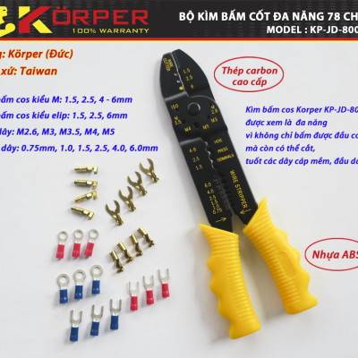 Bộ Kìm Bấm Cốt Korper KP-JD-8005-78T