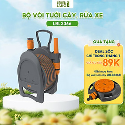 Vòi nước tưới cây, rửa xe đa năng Lebenlang LBLB3366 dây dài 10m, 2 đầu phun đi kèm - hàng chính hãng