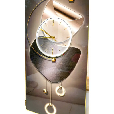 (ẢNH CHỤP THẬT) Tranh đồng hồ tráng gương họa tiết sang trọng 6 trang trí phòng khách, quà tân gia