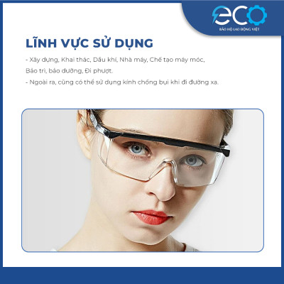 Kính bảo hộ chống bụi, Chống tia UV Sperian S200A cản bụi khi đi ngoài đường