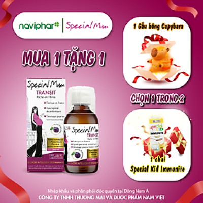 Siro Special Mum Transit bổ sung chất xơ, hỗ trợ tiêu hóa cho phụ nữ mang thai. Hỗ trợ tăng lợi khuẩn, làm mềm phân, giúp nhuận tràng cho mẹ bầu- 200ml