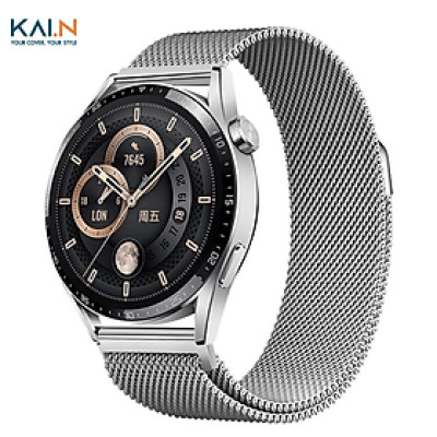 Dây đeo thép Kai.N Milan cho Huawei Watch 4/ GT4/ GT/ GT2/ GT3/ GT3 Pro/GT Runner/ Honor Watch Magic Size 22mm_ Hàng chính hãng