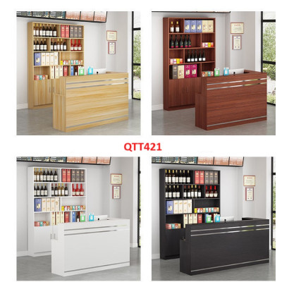 QUẦY LỄ TÂN, QUẦY TIẾP TÂN, QUẦY TÍNH TIỀN, QUẦY THU NGÂN QTT421- Nội thất lắp ráp Viễn Đông Adv