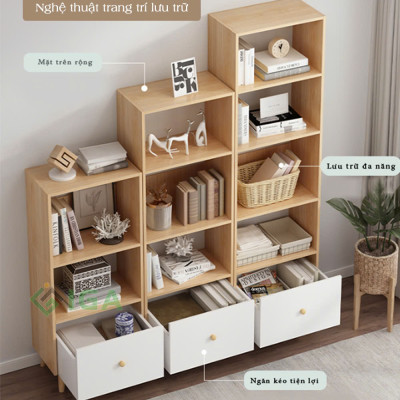 Tủ Sách Gỗ Đa Tầng Phong Cách Nordic - GP144 