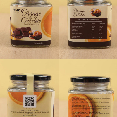 Trái cây nhúng socola 3 vị (Cam, Xoài, Kiwi) - Hũ thủy tinh - SHE Chocolate - Bổ sung năng lượng, đa dạng vị giác. Quà tặng sức khỏe, quà tặng người thân, dịp lễ, thích hợp ăn vặt