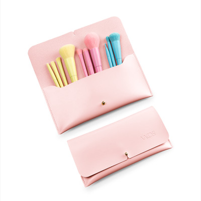 Bộ Cọ Cá Nhân 10 Cây & Ví Hồng VACOSI CANDY PUFFY BRUSH SET - BC34