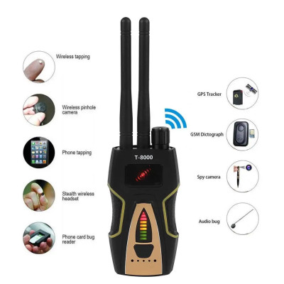 ROGTZ - Máy Phát Hiện Camera Mini, Thiết Bị Nghe Trôm, Định Vị G.P.S T-8000 RF Detector - Hàng Chính Hãng