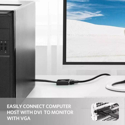 Ugreen UG40259MM108TK 30CM màu Đen Cáp chuyển đổi DVI D 24 + 1 sang VGA cáp dẹt - HÀNG CHÍNH HÃNG