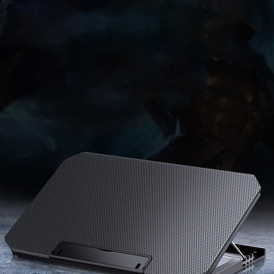 Đế tản nhiệt laptop văn phòng HXSJ H100 làm mát nhanh chơi game mượt mà không gây tiếng ồn quạt kép siêu mạnh - Hàng chính hãng