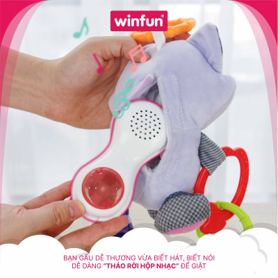 Đồ chơi treo nôi cảm ứng phát nhạc - bạn cáo dễ thương Winfun WF720021-01