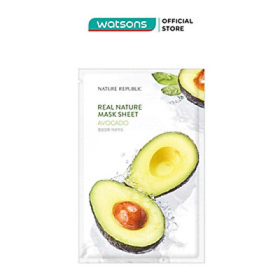 Mặt Nạ Giấy Nature Republic Chiết Xuất Bơ Tự Nhiên Real Nature Avocado Mask 23ml