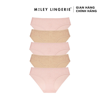 Combo 5 Quần Lót Nữ Modal Phối Ren Sexy Màu Nude và Hồng - FMM04