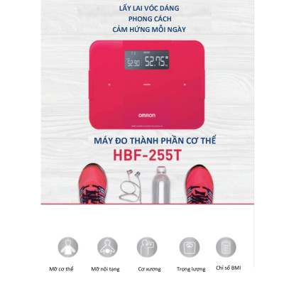 Máy Đo Thành Phần Cơ Thể OMRON HBF-255T - Kết Nối Điện Thoại - Thương Hiệu Nhật Bản