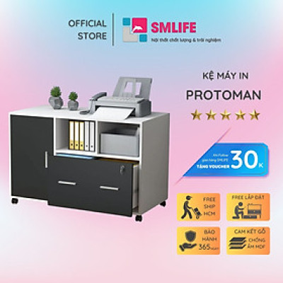 Kệ để máy in gỗ hiện đại SMLIFE Protoman