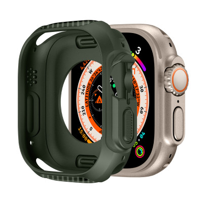 Ốp Case TPU Slim Carbon cho Apple Watch Ultra / Apple Watch Ultra 2 49mm - Hàng Chính Hãng