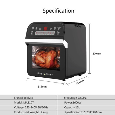 Nồi Chiên Không Dầu Điện Tử Biolomix MA510T (12 Lít) - Hàng Chính Hãng