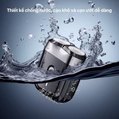 Máy cạo râu Enchen Mini 6, lưỡi dao kép tự mài siêu mỏng, chống nước IPX7 cạo khô và ước, pin trâu - Hàng chính hãng
