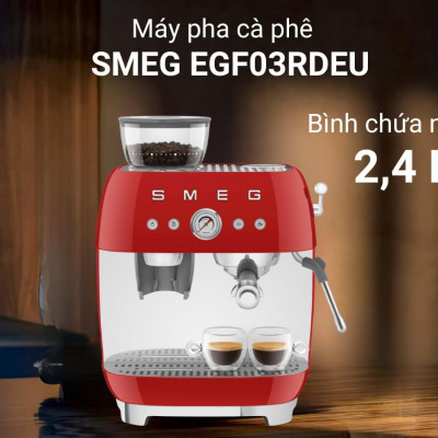 Máy Pha Cà Phê Bằng Tay Espresso SMEG EGF03RDEU hàng chính hãng