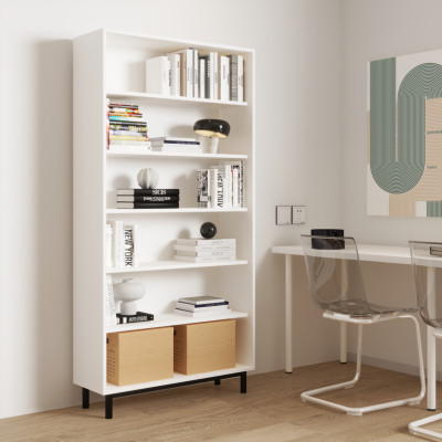 [Happy Home Furniture] CATY  , Kệ sách 6 tầng - chân sắt ,  90cm x 30cm x 180cm (DxRxC), KSA_015