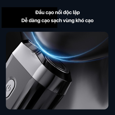 Máy cạo râu Enchen Mini 6, lưỡi dao kép tự mài siêu mỏng, chống nước IPX7 cạo khô và ước, pin trâu - Hàng chính hãng