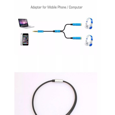 Cáp Chia 2 Cổng Audio 3.5mm 1 Đực Ra 2 Đầu Cái , Dây Chia Tai Nghe Hoặc Loa Từ 1 ra 2 chân cắm 3,5mm , Cáp Chia Jack 3,5mm Dương Ra 2 Đầu Âm , Cáp Chia Audio 3.5mm Ra 2 Cổng 3.5mm – Hàng Nhập Khẩu - Giao Màu Ngẫu Nhiên