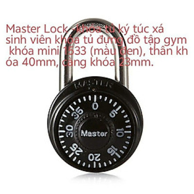 Master lock Ổ khóa vali 1533MCND Màu đen