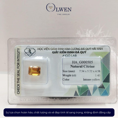 Viên đá thạch anh vàng ( citrine ) thiên nhiên  HA_G000505