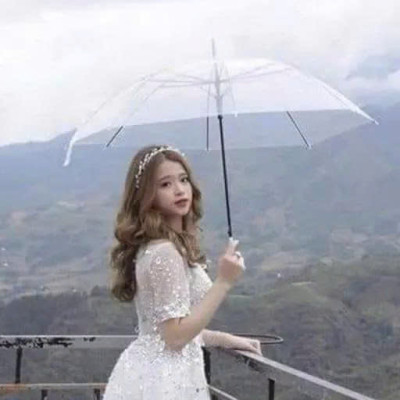 Dù Che Mưa Trong Suốt Thời Trang Tiện Lợi - Ô Che Mưa Cầm Tay Gấp Gọn Phụ Kiện Chụp Ảnh 