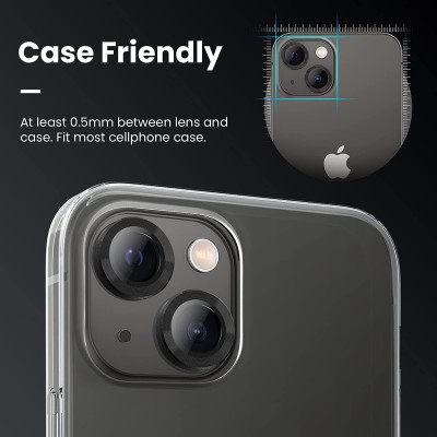 Kính Cường Lực cho Camera Lens MIPOW DIAMONDSHIELD Chống Va Đập MATALLIC + TITANIUM ALLOY Dành Cho iPhone 14 / 14 Plus_ Hàng Chính Hãng