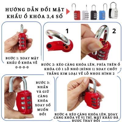 Ổ Khoá Số Khoá Mật Khẩu KUNBE Không Cần Chìa Nhiều Kích Thước An Toàn Chống Trộm