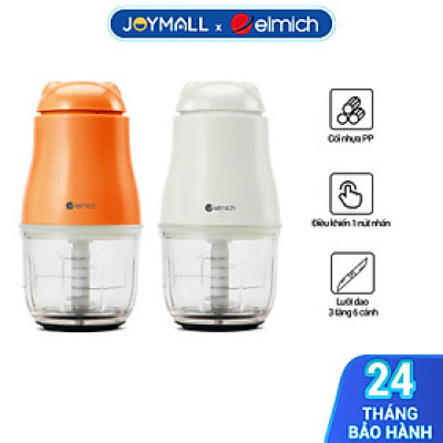 Máy xay thực phẩm Elmich CHE-8665 300ml 200W, Hàng chính hãng, 6 cánh dao, cối thủy tinh - JoyMall