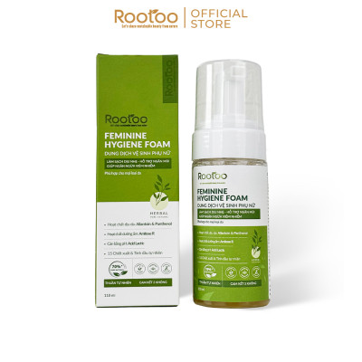 Dung Dịch Vệ Sinh Phụ Nữ Rootoo Thuần Tự Nhiên Hỗ Trợ Giảm Ngứa, Khử Mùi Hôi, Cân Bằng PH, Sạch Dịu Nhẹ 150ml