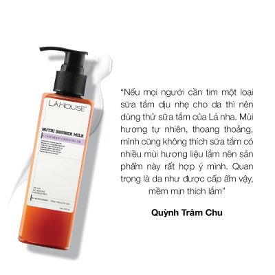 Sữa tắm làm dịu,làm sạch da Lá House Nutri Shower Milk 250ml Lavender/ Peppermint