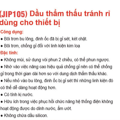JIP105 Chất bôi trơn chống gỉ - Peneton A 00105 420ml - Hàng chính hãng ICHINEN Nhật Bản 